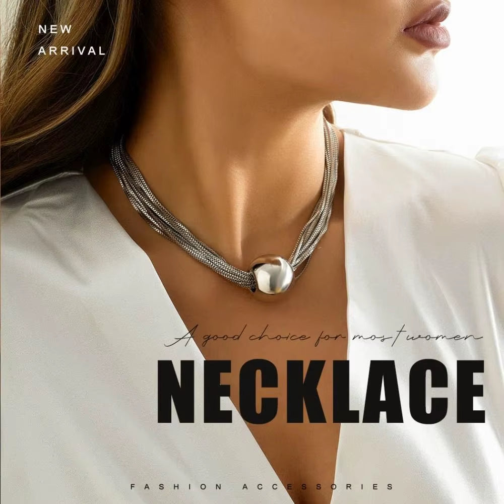 Lustrabold™ Gold Chunky Sphere Choker – Elevate Every Look with Sculpted Shine